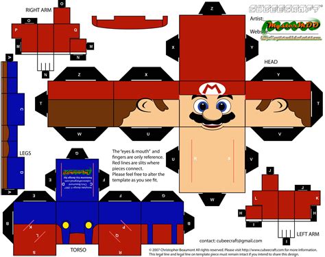 Mario Papercraft Toy | Free Printable Papercraft Templates