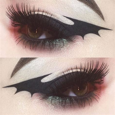 Bat wing eyeliner inspired by @kayteeellen | Goth eye makeup, Bat ...