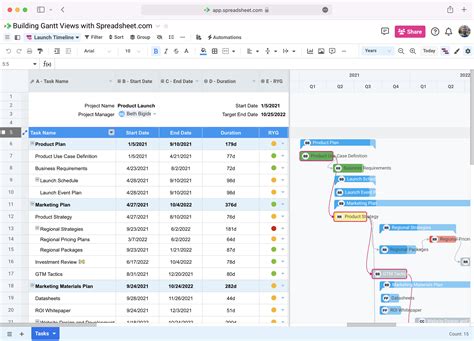 Project Management Gantt Chart Excel Template