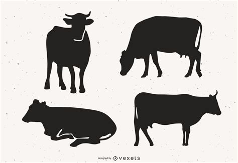 Vector Art Cow Silhouette - All About Cow Photos