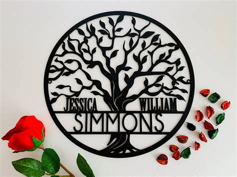 Personalized Tree of Life Metal Sign Custom Family Last Name | Etsy ...