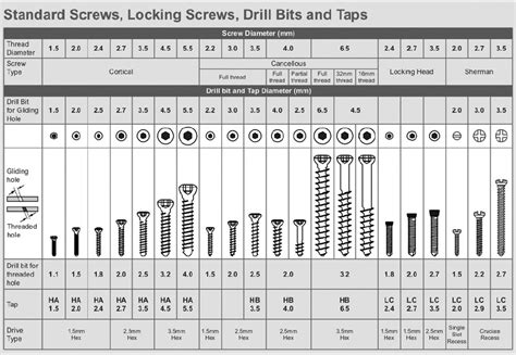 Screws Sizes Chart & Screws Thread Chart Manufacturer and Suppliers ...