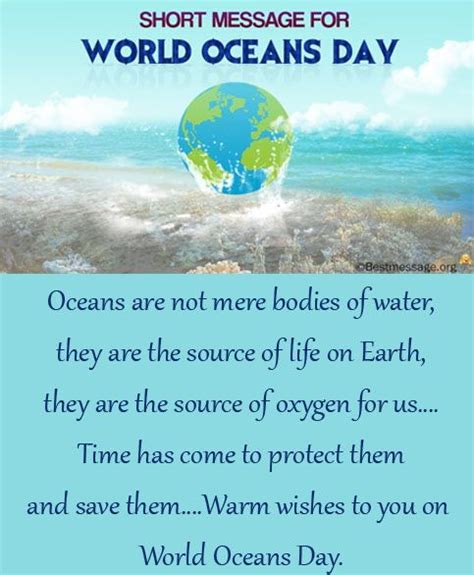 Inspirational World Oceans Day Wishes Messages and Slogans 2020 ...