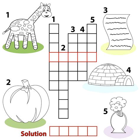 Printable Crossword Puzzles For Kids