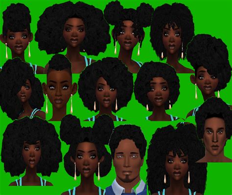 sims4 alpha 4c afro hair - Dopecherryblossomheart