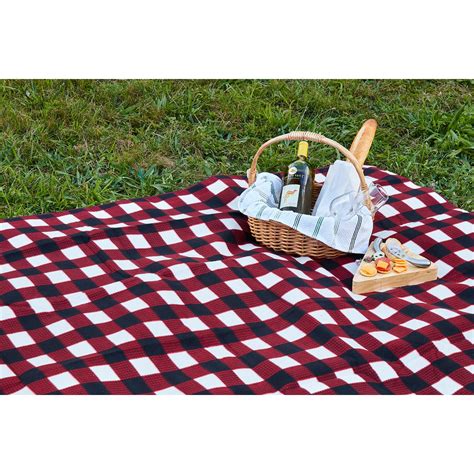 August Grove Red Plaid Outdoor Picnic Blanket | Wayfair.ca