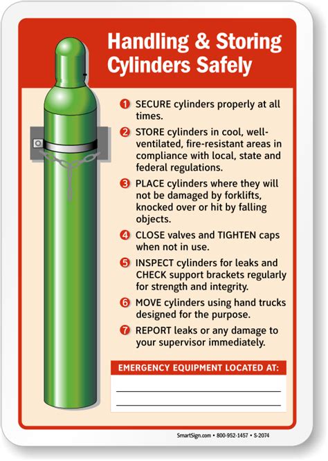 Cylinders Must Be Secured Caution & Danger Sign