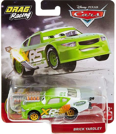 Disney Pixar Cars Cars 3 Drag Racing Brick Yardley 155 Diecast Car ...