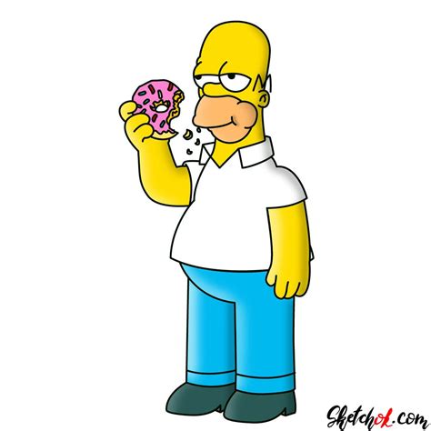 How to Draw Homer Simpson Eating a Donut: Step-by-Step Guide