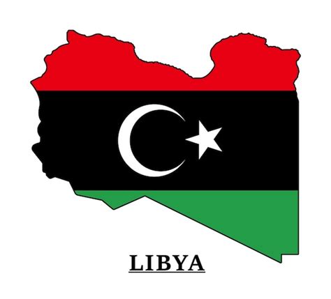 Premium Vector | Libya national flag map design, illustration of libya ...