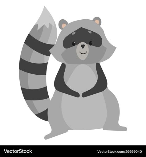 Cartoon raccoon a raccoon Royalty Free Vector Image