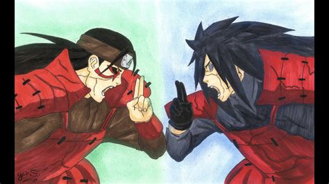 Drawing Madara Uchiha vs Hashirama Senju - YouTube