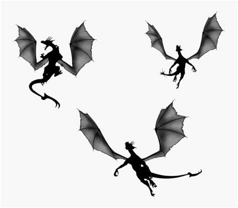 Game Of Thrones Dragon Silhouette Clip Art Silhouettes - Game Of ...