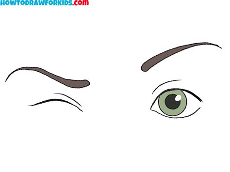 How to Draw a Winking Eye - Easy Drawing Tutorial For Kids