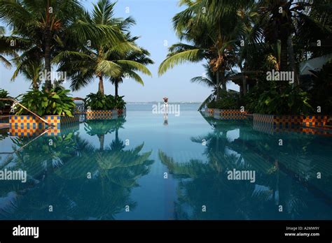 Infinity pool at the Taj Malabar Hotel Cochin Kerala India Stock Photo ...