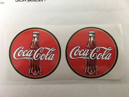 2 Coke Coca-Cola Retro Round Decal by SBD Decals