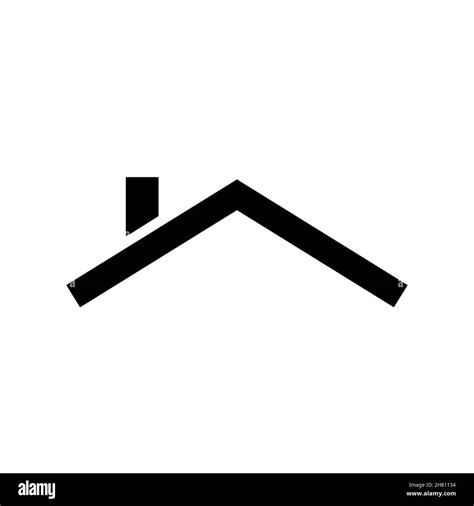 House roof icon logo vector silhouette. Flat roof house symbol estate ...