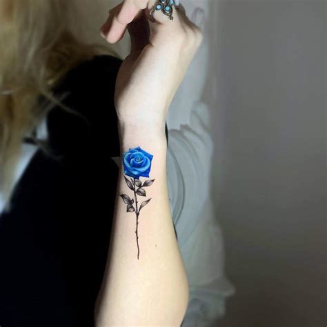 Top 81 Best Blue Rose Tattoo Ideas - [2021 Inspiration Guide]