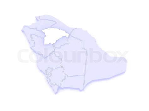 Map of Hail. Saudi Arabia. | Stock image | Colourbox