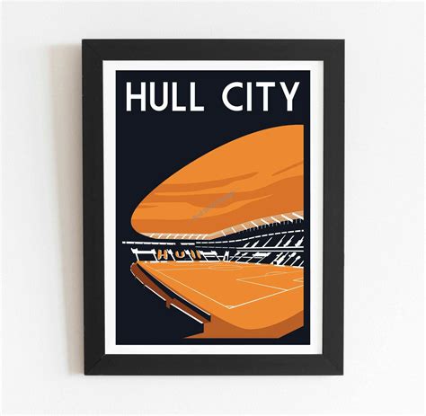 Hull City FC Stadium Retro Style Art Print Poster - Etsy