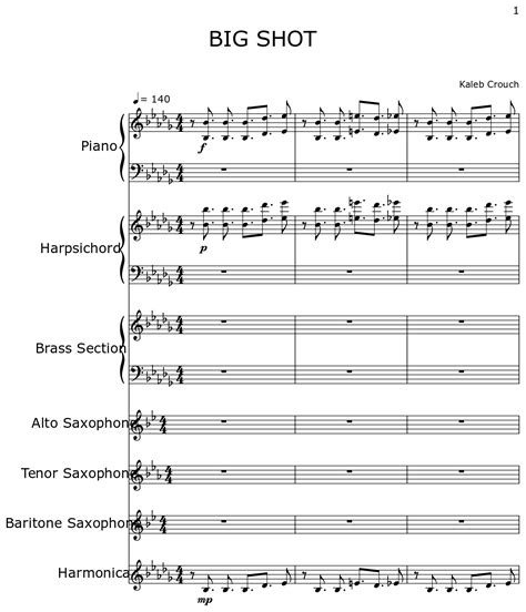 BIG SHOT - Sheet music for Piano, Harpsichord, Brass Section, Alto ...