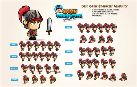 Knight 2D Game Character Sprites | Game character, Sprite, Game card design