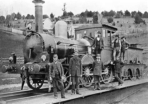 Victorian Railways F-class 2-4-0 Steam Locomotive & Crew on the ...