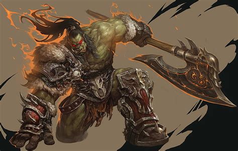 HD wallpaper: the game, fantasy, art, Warcraft, Orc, wow, Grom ...