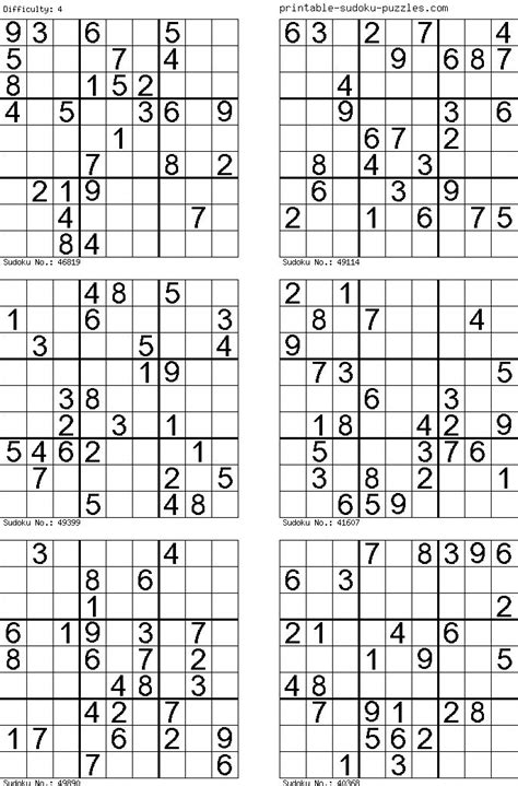 Free Sudoku Puzzles Free Printable 6x6