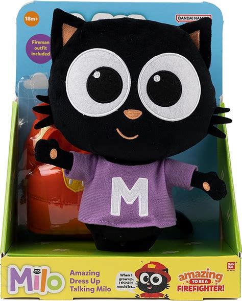 Milo Black Cat Plush Toy - 25cm Amazing Dress Up Milo Soft Toys with ...