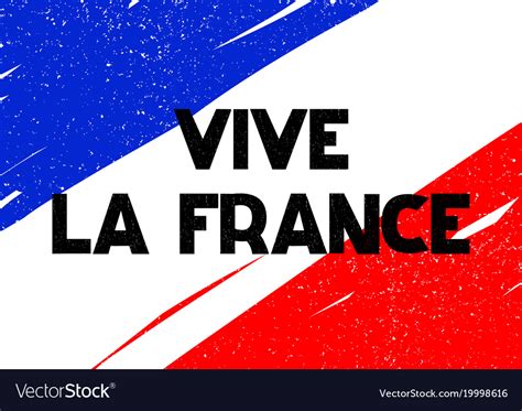 Card with lettering vive la france Royalty Free Vector Image