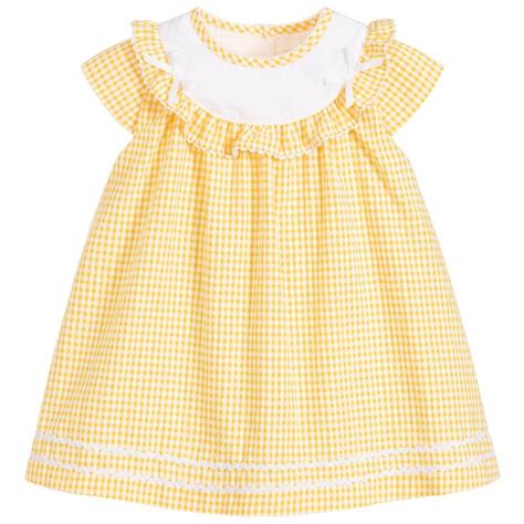 Baby Girls Yellow Cotton Dress in 2021 | Baby girl yellow, Stylish ...