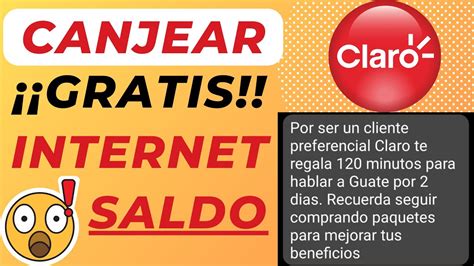 🔴Cómo CANJEAR Paquetes GRATIS de Internet o Saldo en CLARO de Forma ...