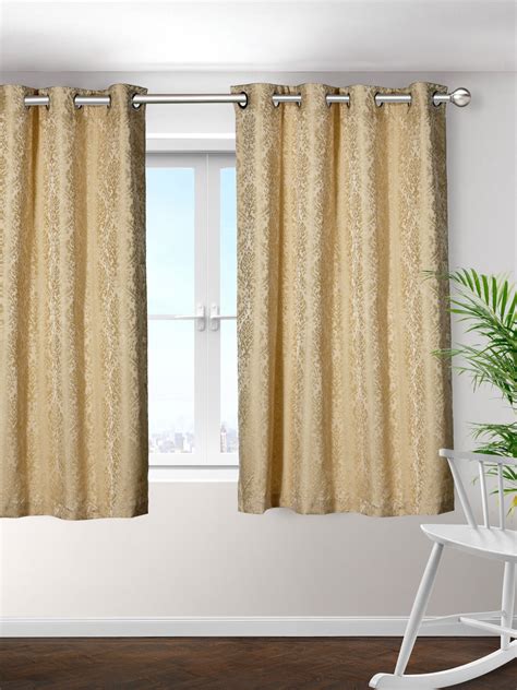 Buy BOMBAY DYEING Beige Single Patterned Room Darkening Window Curtain ...