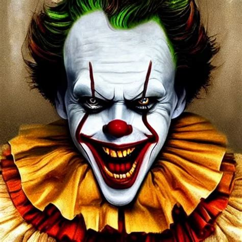 pennywise as the joker, artstation hall of fame | Stable Diffusion ...