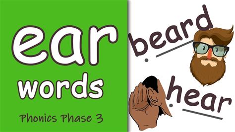 Ear Words Phonics List