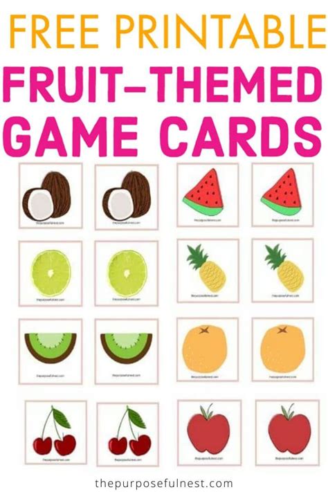 Fruit Matching Activity - The Purposeful Nest