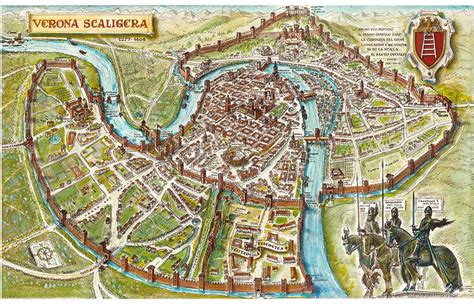 Verona of the Scaligeri in the 14th century | Fantasy city map, Fantasy ...