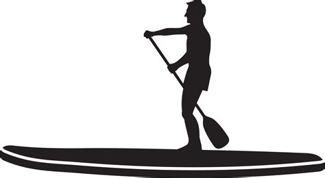 Stand up paddle board silhouette 4773347 Vector Art at Vecteezy