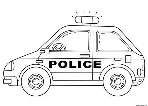 Coloriage en ligne voiture de police | Garcon