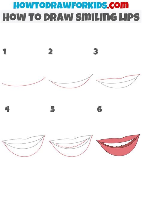 How to Draw Smiling Lips | Lips drawing, Mouth drawing, Smile drawing