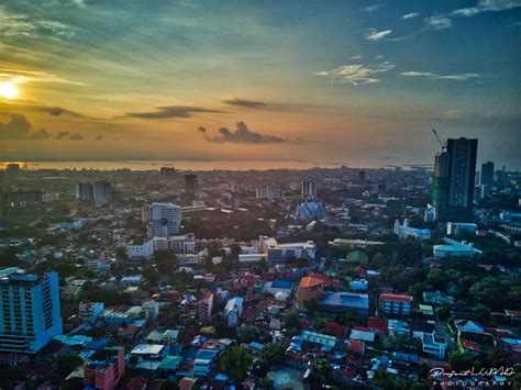 Spectacular Golden Hour Aerial View of Cebu City