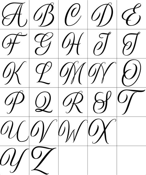 Fancy Calligraphy Alphabet - 8 Free PDF Printables | Printablee