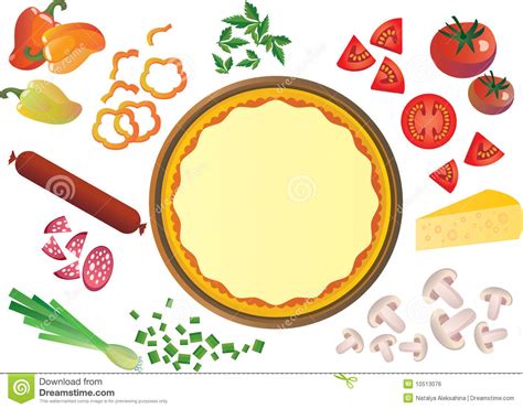 Pizza toppings clipart - Clipground