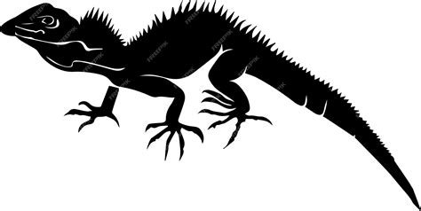 Premium Vector | Lizard vector silhouette illustration black color