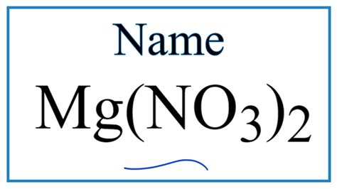 How to Write the Name for Mg(NO3)2 - YouTube