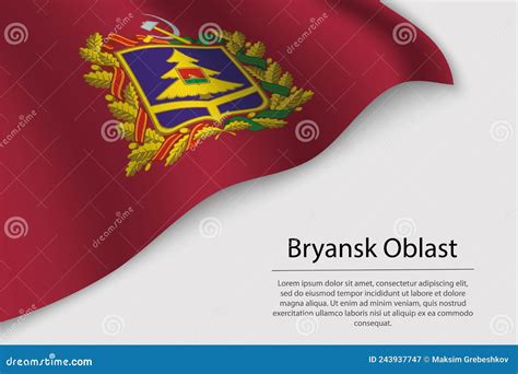 Wave Flag of Bryansk Oblast is a Region of Russia Stock Vector ...