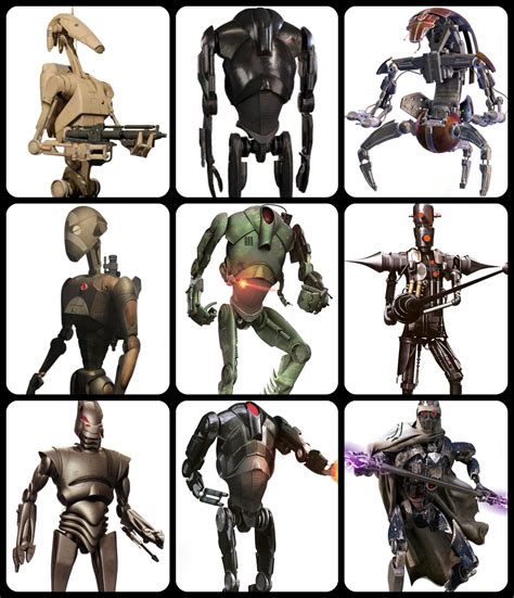 I made this big collage of the battle droids that comprise the ...