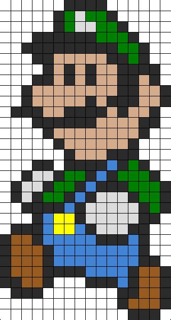 Pixel Art Minecraft Luigi