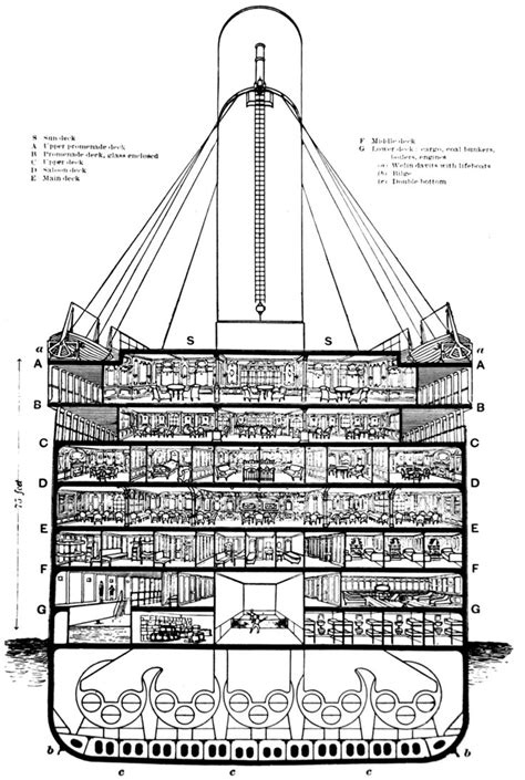 A cutaway diagram of Titanic's midship section | History | Pinterest ...